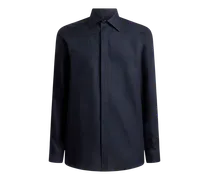 Jacquard-hemd Aus Baumwolle Mit Medaillon-motiv, Herren, Schwarz, Größe