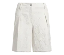 Bermudashorts Aus Paisley-jacquard, Damen, Weiß, Größe