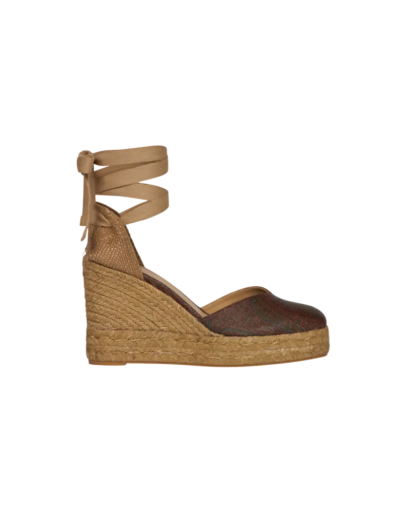 Etro Espadrilles Etro X Castañer Mit Paisley-keilabsatz, Damen, Größe 