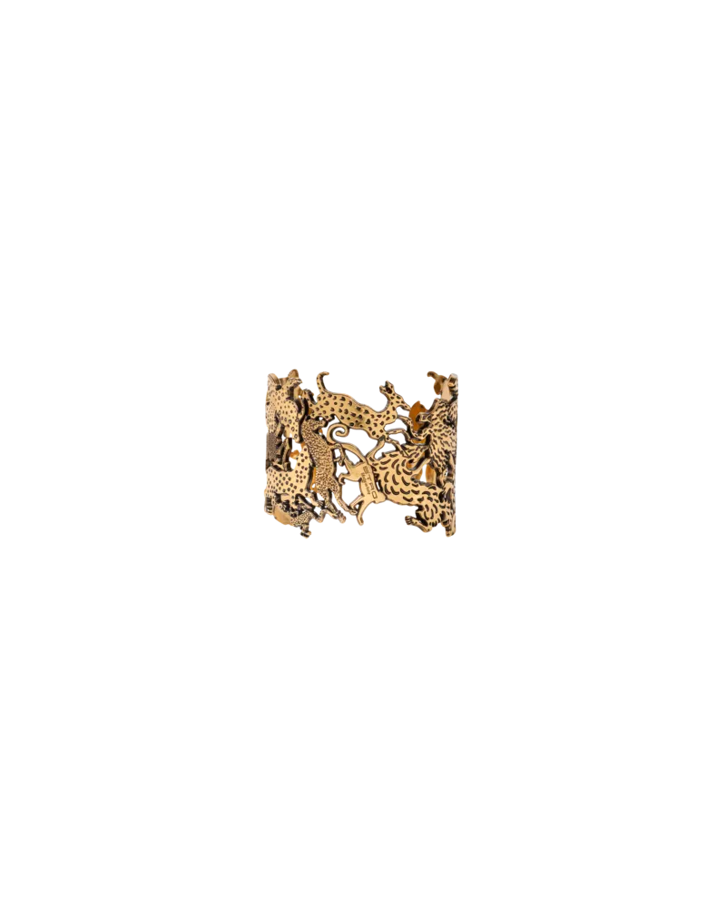 Etro Manschetten-armreif Mit Tiermotiven, Damen, Gold Gold