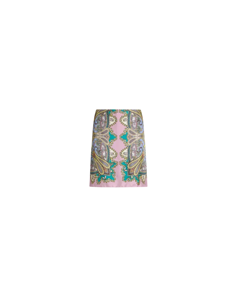 Etro Minirock Aus Seidentwill, Damen, Rosa, Größe Rosa