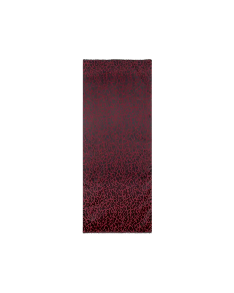 Etro Schal Aus Einer Wollmischung Mit Animal-muster, Herren, Bordeaux Bordeaux