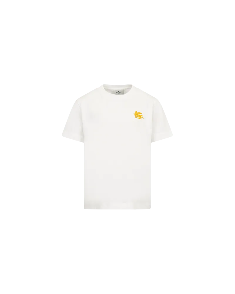 Etro T-shirt Aus Baumwolle Mit Pegaso, Weiß, Größe Weiß
