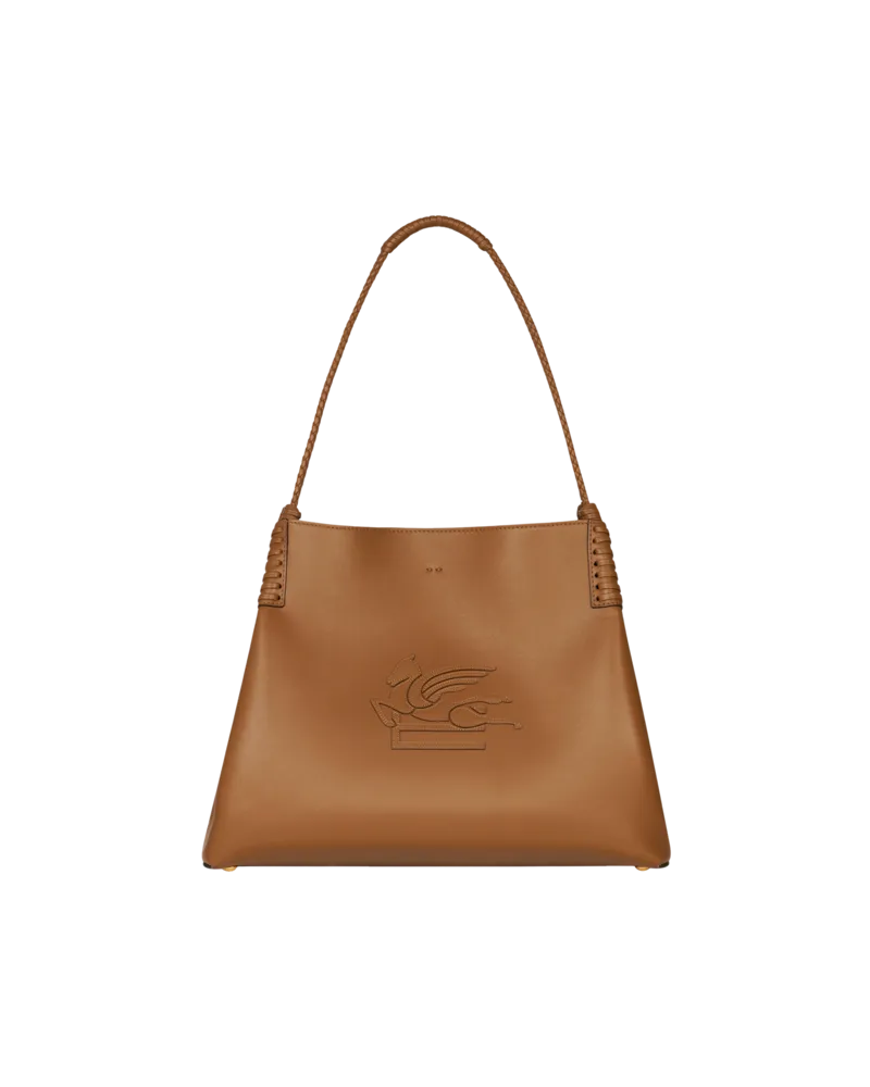 Etro Shoppingtasche Libra Mittelgross Aus Leder, Damen, Hellbraun Hellbraun