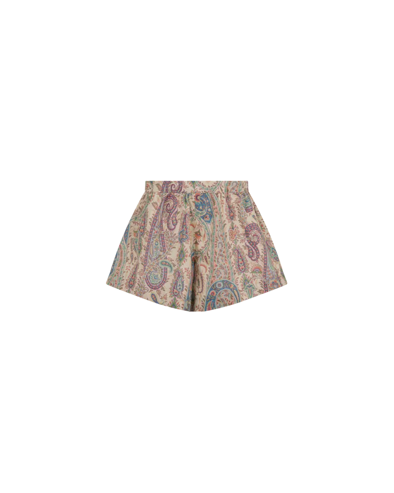 Etro Shorts Aus Baumwoll-musselin Mit Paisley-print, Multicolor, Größe Multicolor