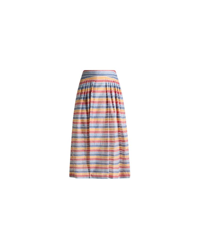 Etro Midirock Aus Einer Baumwollmischung Mit Jacquardmuster, Damen, Multicolor, Größe Multicolor