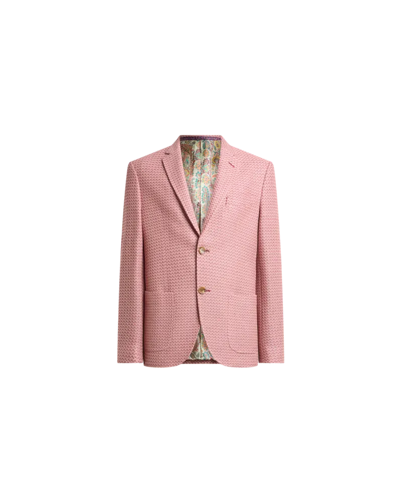 Etro Blazer Aus Baumwolljersey, Herren, Rosa, Größe Rosa