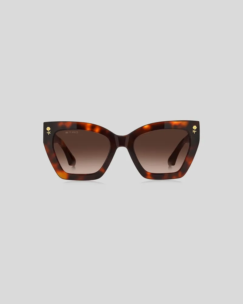 Etro Sonnenbrille Colour Stripes, Damen, Braun Braun