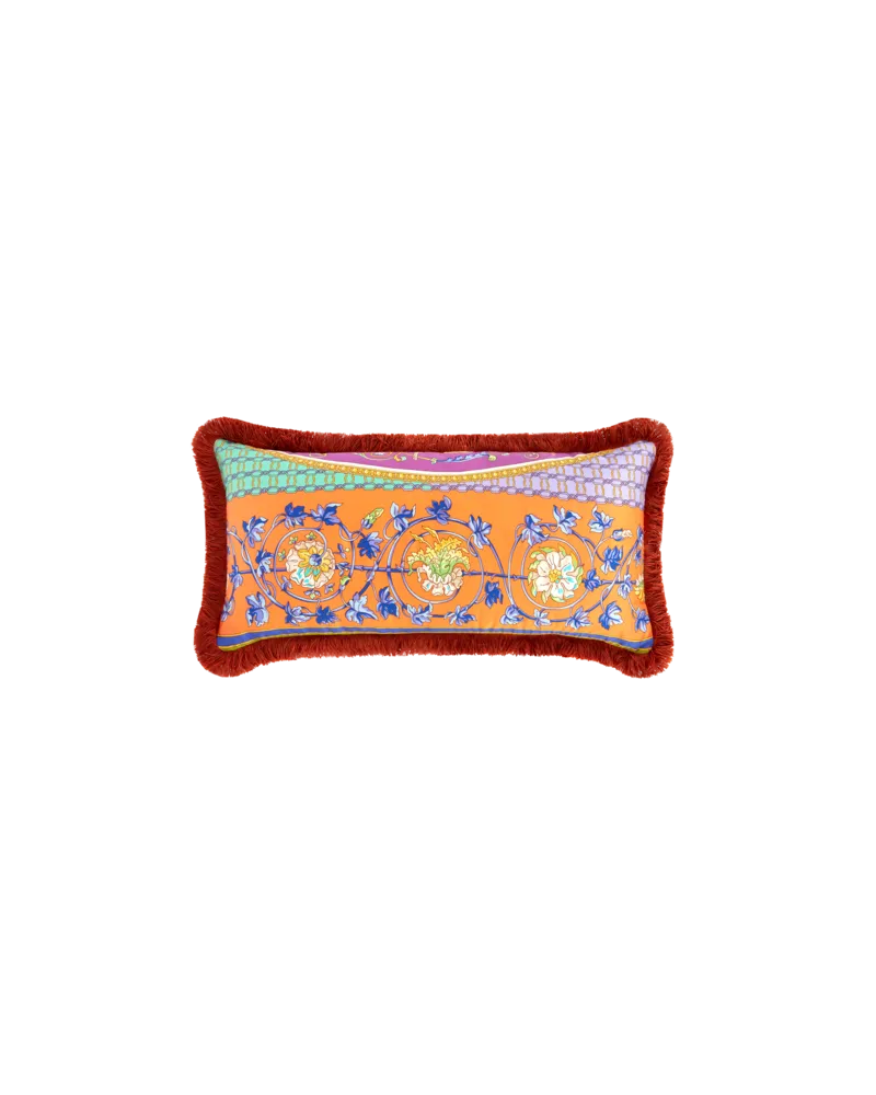 Etro Baumwollkissen Mit Ornamentalen Mustern, Orange Orange