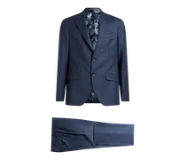 Anzug Aus Wolle Mit Nadelstreifen, Herren, Blau, Größe