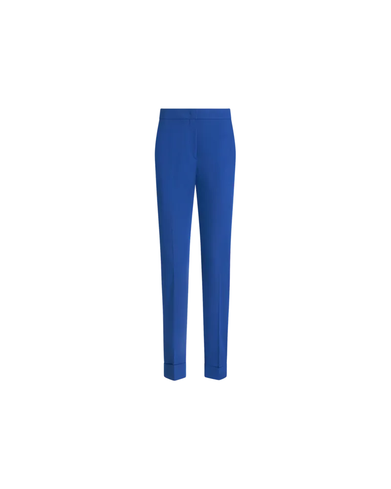 Etro Cropped Hose Aus Stretch-baumwolle, Damen, Elektroblau, Größe Elektroblau