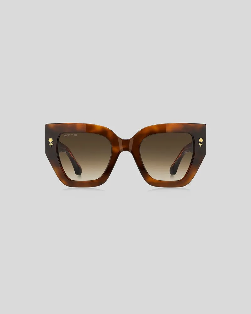 Etro Sonnenbrille Colour Stripes, Damen, Braun Braun