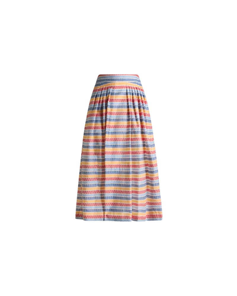 Etro Midirock Aus Einer Baumwollmischung Mit Jacquardmuster, Damen, Multicolor, Größe Multicolor
