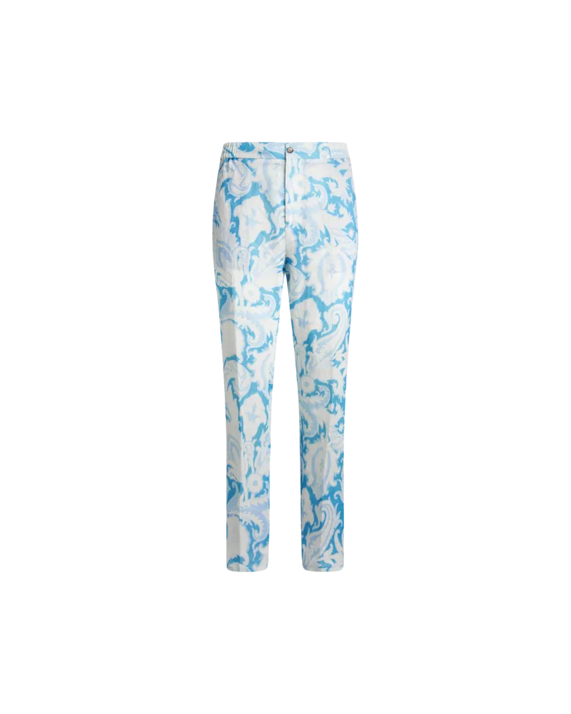Etro Jogginghose Aus Leinen, Herren, Hellblau, Größe Hellblau
