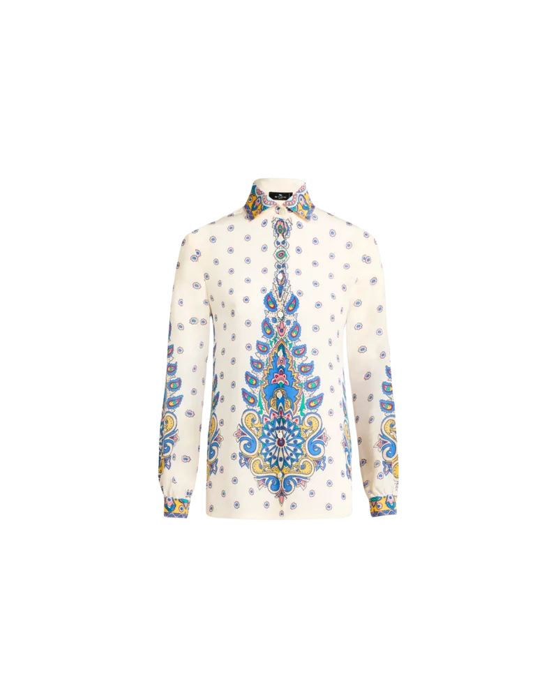 Etro Hemd Mit Floralem Muster, Damen, Weiß, Größe Weiß