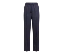 Jogginghose Aus Wolle Mit Jacquardmuster, Damen, Blau, Größe
