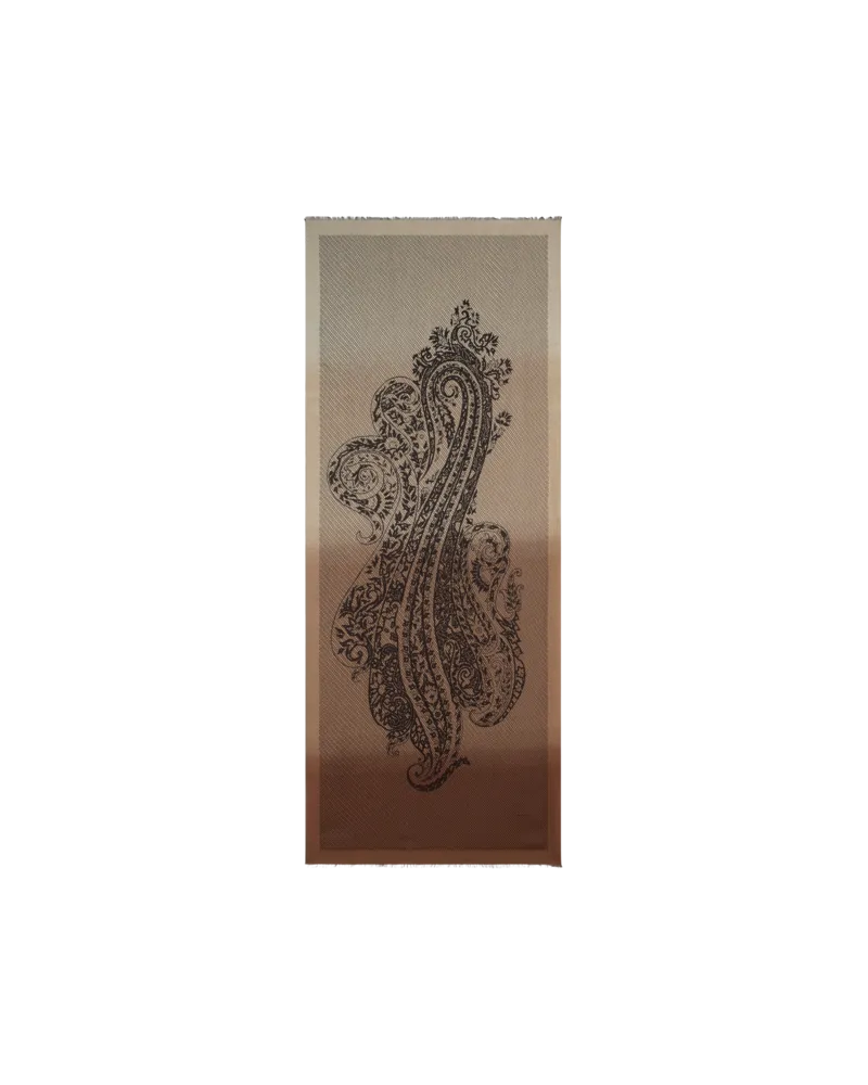 Etro Jacquard-schal Mit Abgesetztem Paisley-muster, Herren, Beige Beige