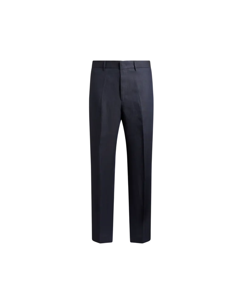 Etro Hose Mit Geradem Bein Aus Leinen, Herren, Navyblau, Größe Navyblau