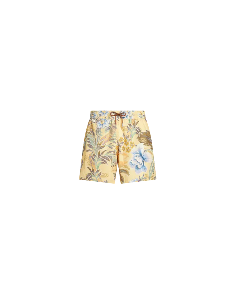 Etro Badeshorts Mit Print, Herren, Gelb Gelb