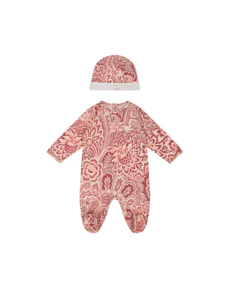 Etro Set Aus Strampler Und Mütze Mit Blumenprint, Rosa, Größe Rosa