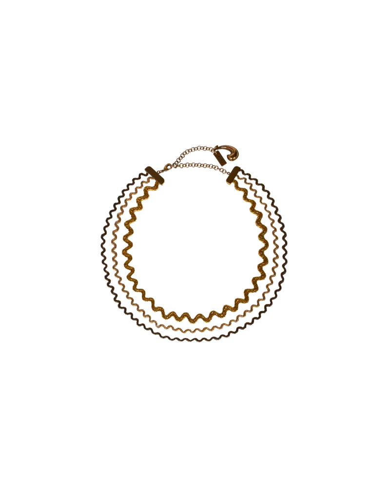 Etro Choker-halskette Waves, Damen, Gold Gold