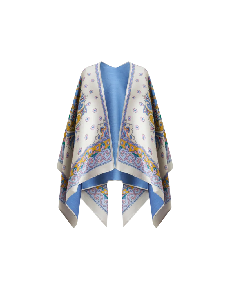 Etro Cape Mit Margeriten, Damen, Weiß Weiß