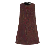 Kleid Aus Denim Paisley, Bordeaux, Größe