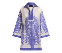 Strandkleid Aus Jacquard-fil-coupé, Damen, Blau, Größe