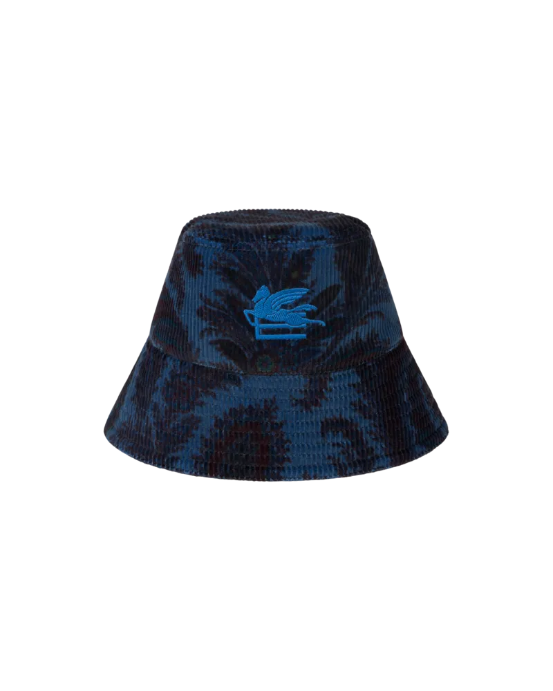 Etro Fischerhut Mit Foliageprint, Herren, Hellblau, Größe Hellblau