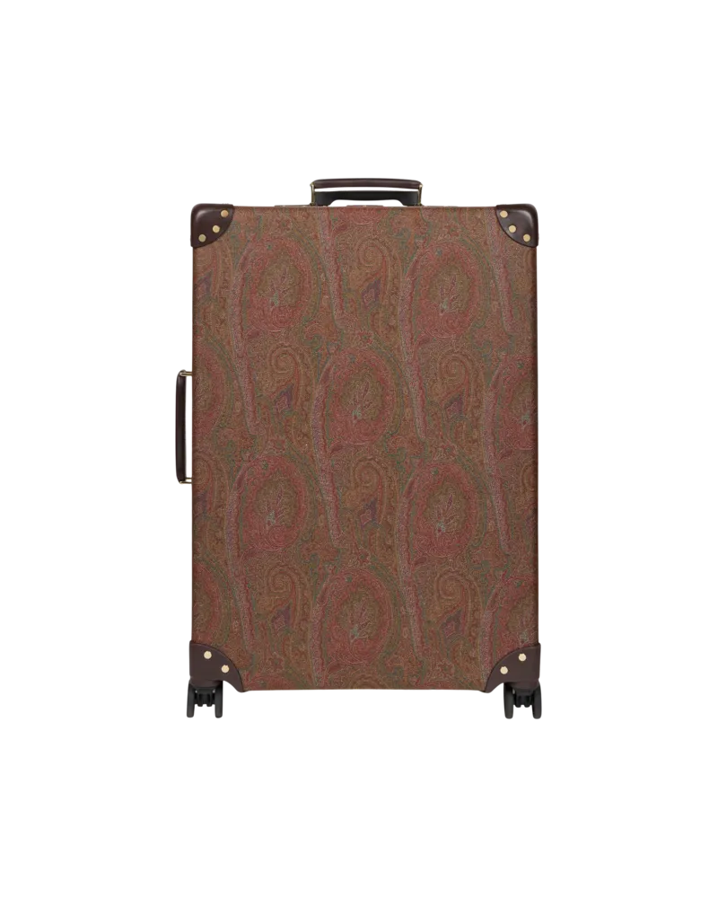 Etro Grosser Trolley Etro X Globe-trotter Aus Arnica-gewebe Und Leder, Herren, Braun Braun