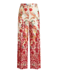 Etro Paisley-culotte-hose Mit Stickerei, Damen, Weiß Weiß