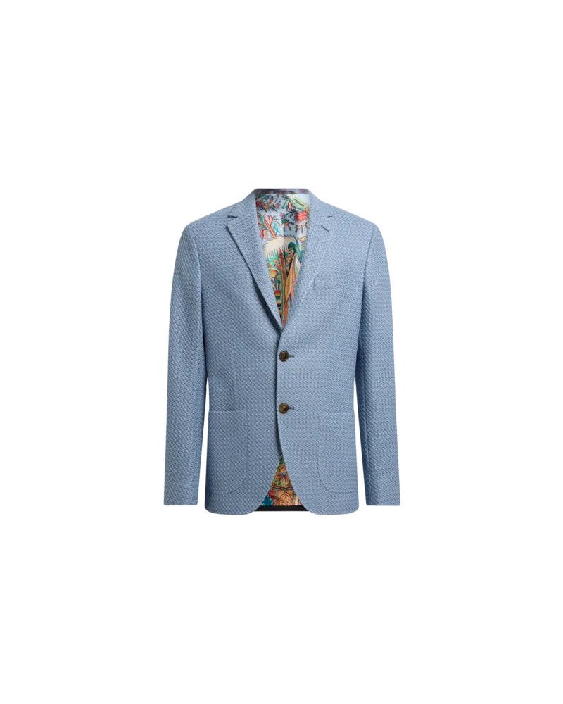 Etro Blazer Aus Baumwolljersey, Herren, Hellblau, Größe Hellblau