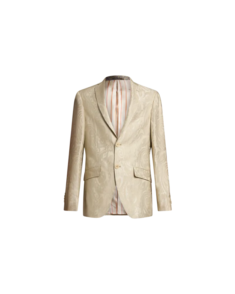 Etro Blazer Mit Jacquard-paisleymuster, Herren, Beige, Größe Beige