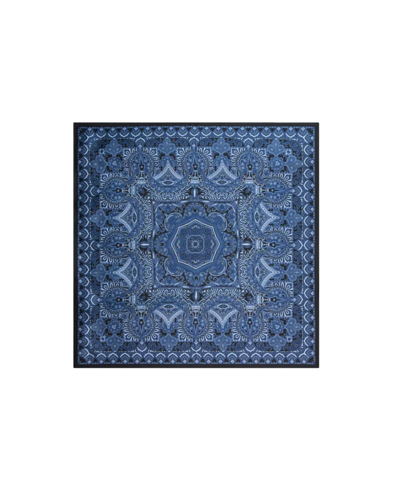 Etro Tuch Aus Seide Mit Geometrischem Motiv, Damen, Navyblau Navyblau