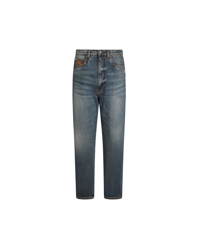 Etro Jeans Mit Vintage-effekt, Herren, Navyblau, Größe Navyblau