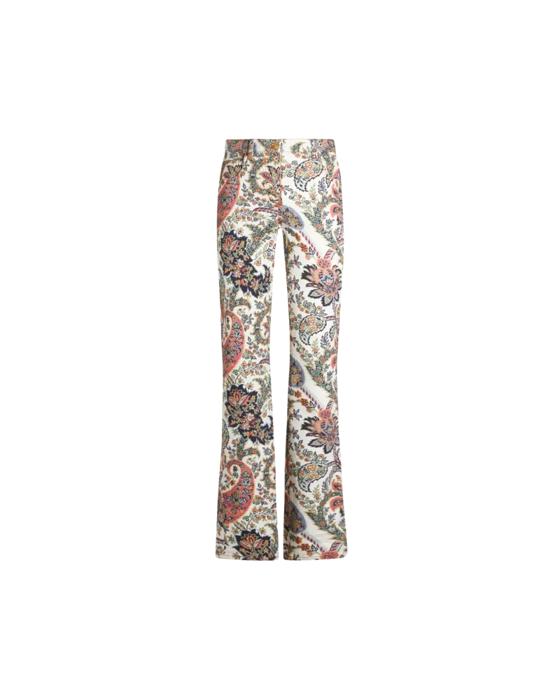 Etro Jeans Mit Paisley-print, Damen, Beige Beige