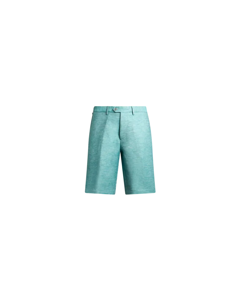 Etro Bermudas Roma Aus Einer Leinenmischung, Herren, Grün, Größe Grün