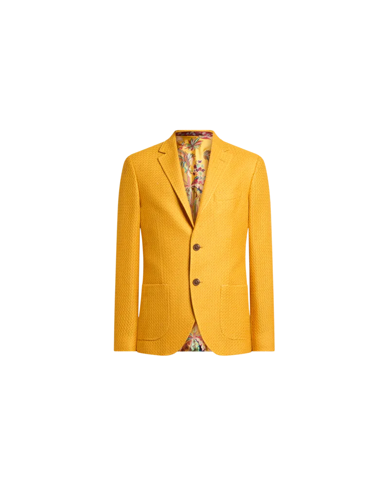Etro Blazer Aus Baumwolljersey, Herren, Gelb, Größe Gelb
