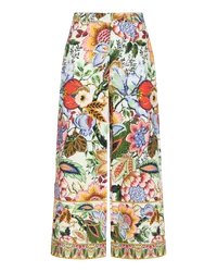 Etro Culotte-hose Aus Bouquet-popeline, Multicolor Multicolor