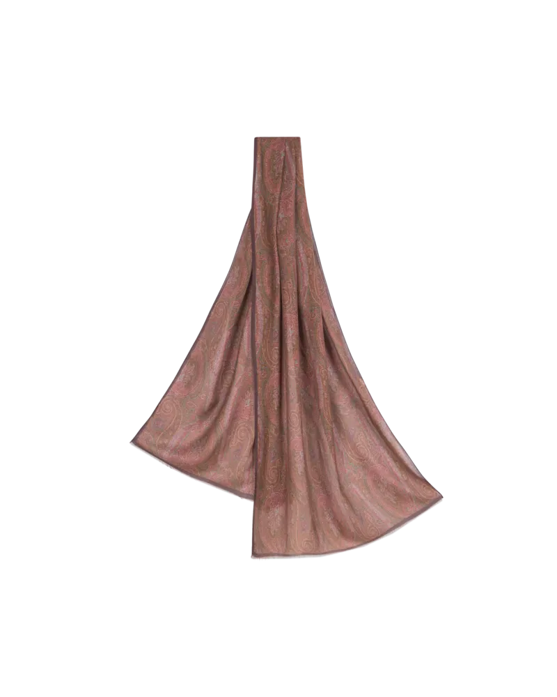 Etro Schal Mit Paisley-muster, Herren, Bordeaux Bordeaux