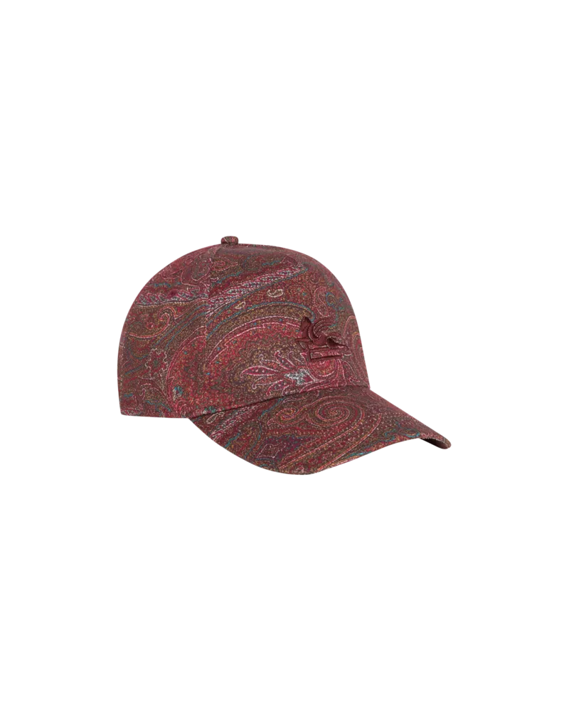 Etro Baseball-kappe Aus Baumwolle Mit Arnica-motiv, Herren, Bordeaux Bordeaux