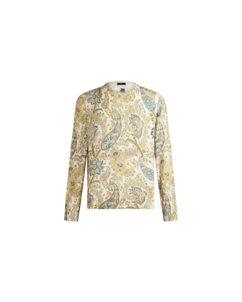 Etro Pullover Mit Floralem Paisley-print, Herren, Beige Beige