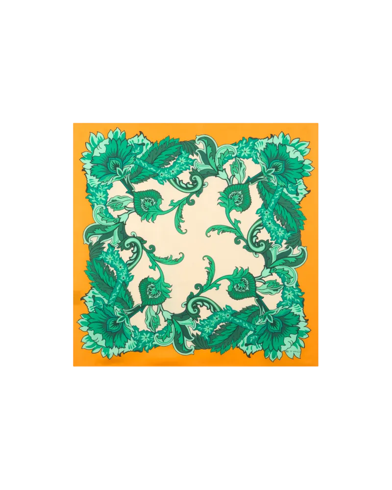 Etro Foulard Aus Seidentwill, Damen, Orange Orange