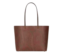 Shopper Etro Essential Mittelgross Mit Paisleys, Damen, Braun