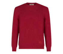 Pullover Aus Kaschmir Mit Logo, Herren, Bordeaux, Größe