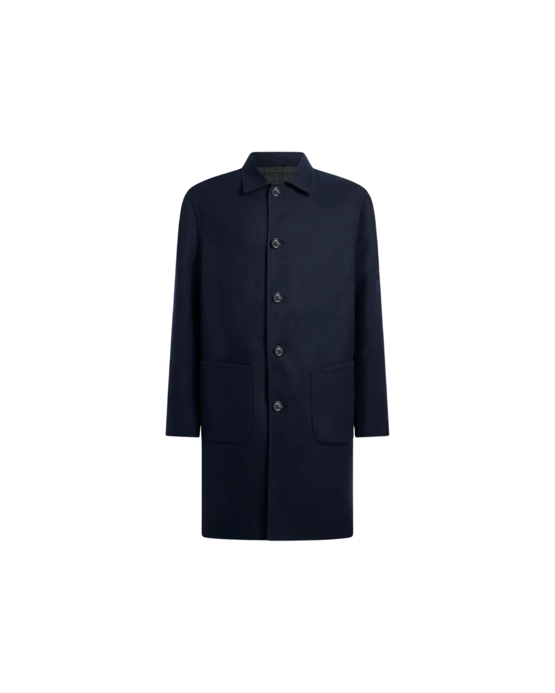Etro Wendemantel Aus Einem Wollmischgewebe, Herren, Blau, Größe Blau
