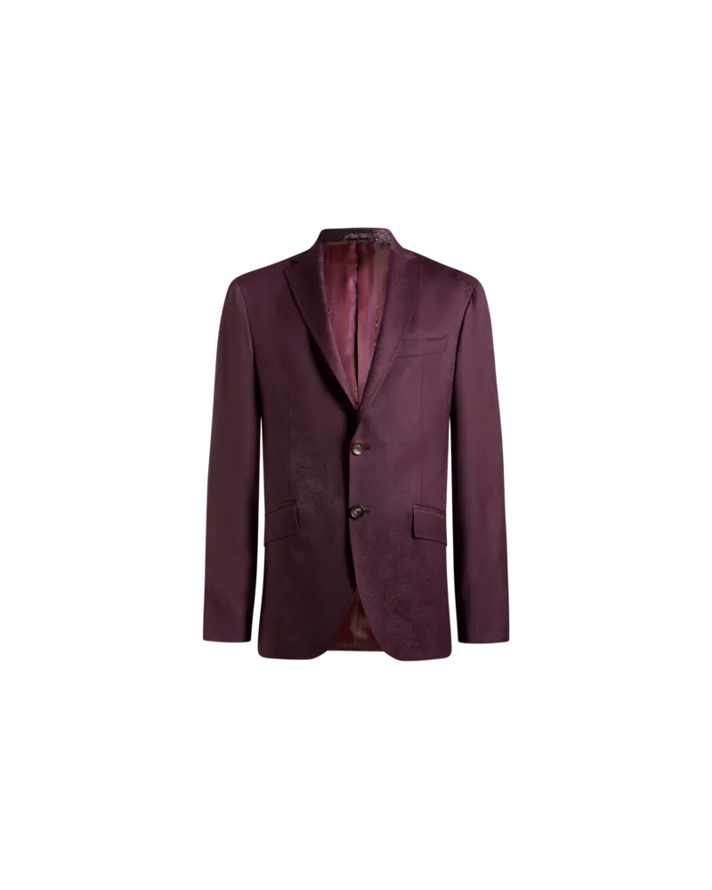 Etro Jacke Roma Aus Wolle Mit Paisley-jacquard-muster, Herren, Bordeaux, Größe Bordeaux