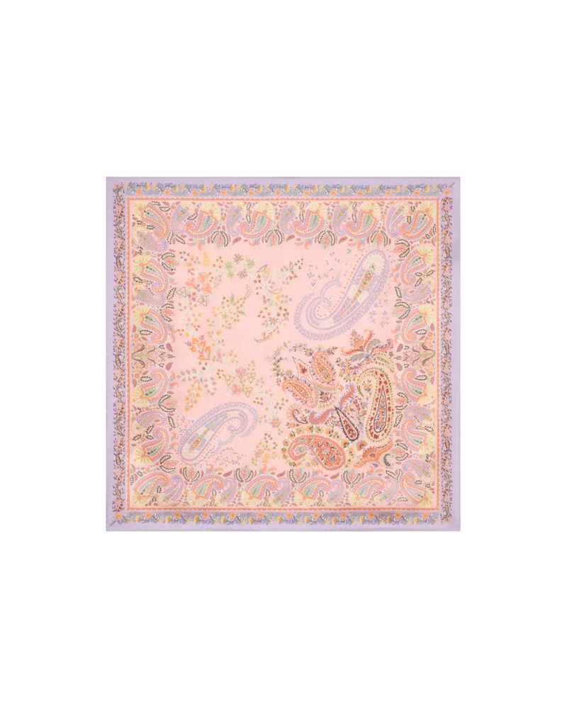 Etro Tuch Aus Bedruckter Seide, Damen, Rosa Rosa