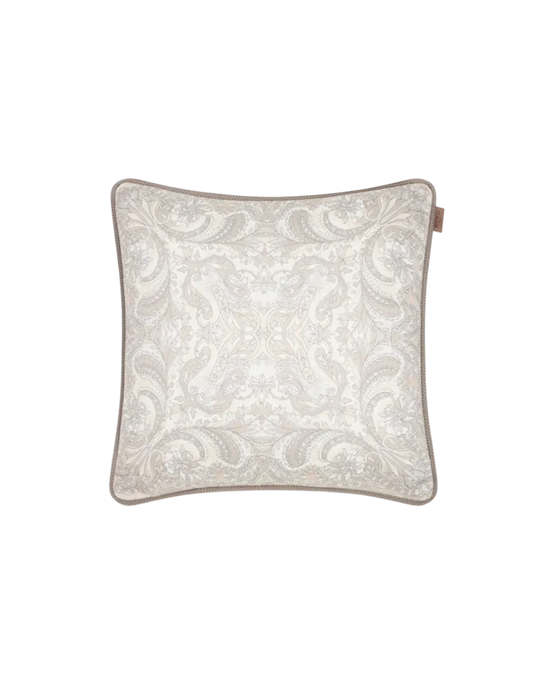 Etro Kissen Aus Baumwolle Mit Ramage-print, Grau Grau