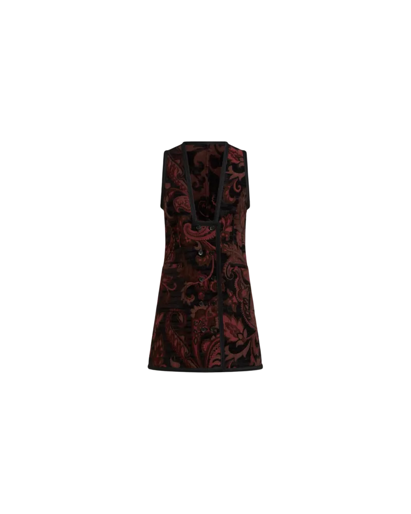 Etro Wendbare Jacquardweste, Damen, Schwarz, Größe Schwarz